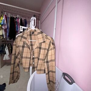 Plaid Button-Up Women's Top